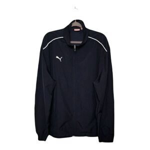 Puma Navy Blue Mens Performance Light Weight Zipper Windbreaker Jacket Size L
